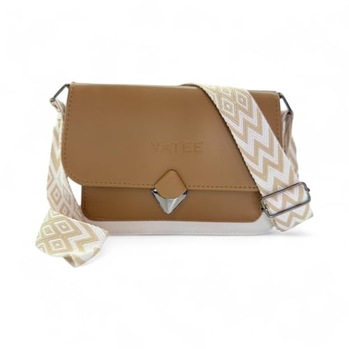 YATEE Stylish Crossbody Sling Bag for women & Girls – Premium PU Leather Shoulder Purse with Adjustable Strap, Beige Casual shoulder Bag for Office, Travel & Daily Use. - Image 1