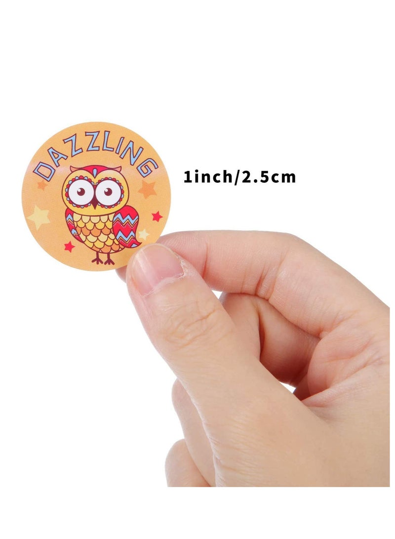 Zikra 1000 قطعة ملصقات مكافأة للأطفال 16 تصميم ملصقات حيوانات ملصقات تحفيزية للأطفال والمعلمين في الفصل والمدرسة - Image 5