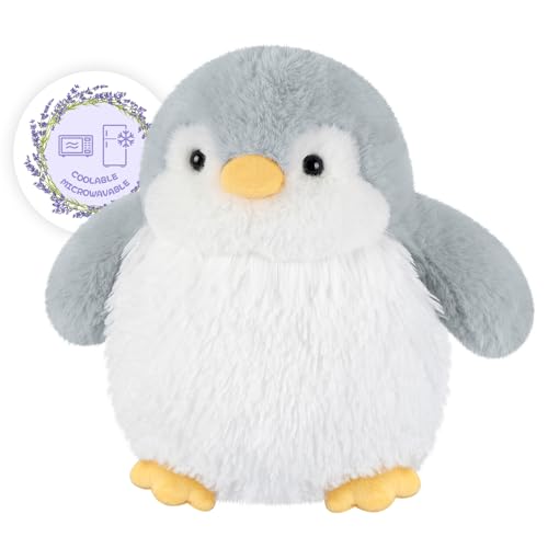 SuzziPals Heatable Coolable Penguin Plush Microwavable Heating Pad Stuffed Animal for Soothing Relaxation Cute Stuffed Penguins Toy Penguin Gifts for Girls Boys - Image 1