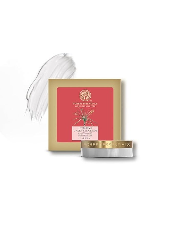 Forest Essentials Intensive Under Eye Cream with Anise | Ayurvedic Eye Cream for Dark Circles | Reduces Puffiness & Wrinkles | With Anise, Cucumber, Bakuchiol | Soothes & Hydrates - Image 1