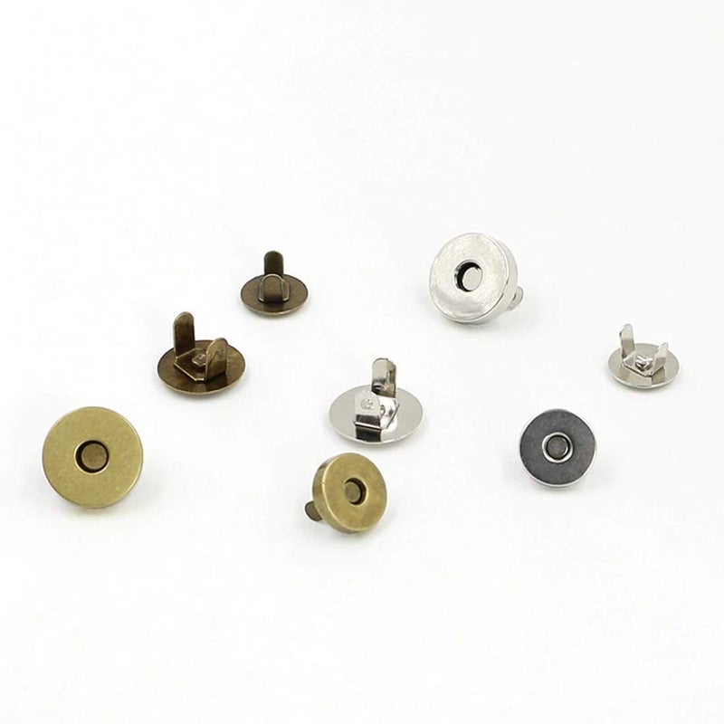 DIY Crafts DIY Crafts Pack 6 Pcs, Nickel Silver, Magnetic Snap Fasteners Clasps Buttons Handbag Purse Wallet Craft Bags Parts Accessories Pick Colo(Pack 6 Pcs, Nickel Silver)  - Image 3