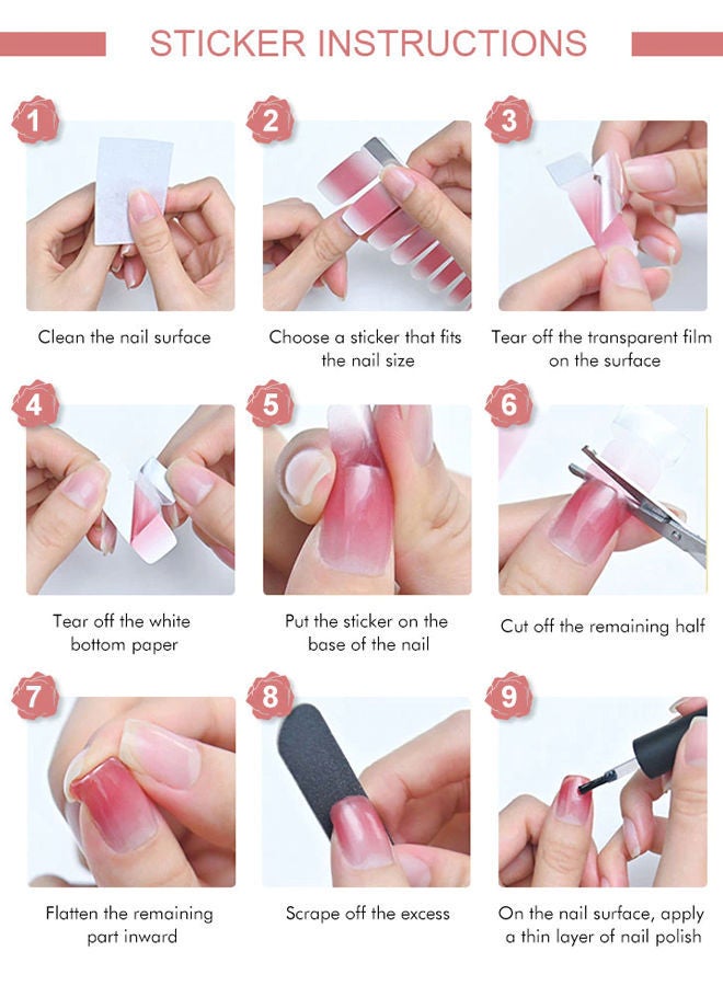 خيشة 14 قطعة لاصق للاظافر بألوان عصرية - Image 2