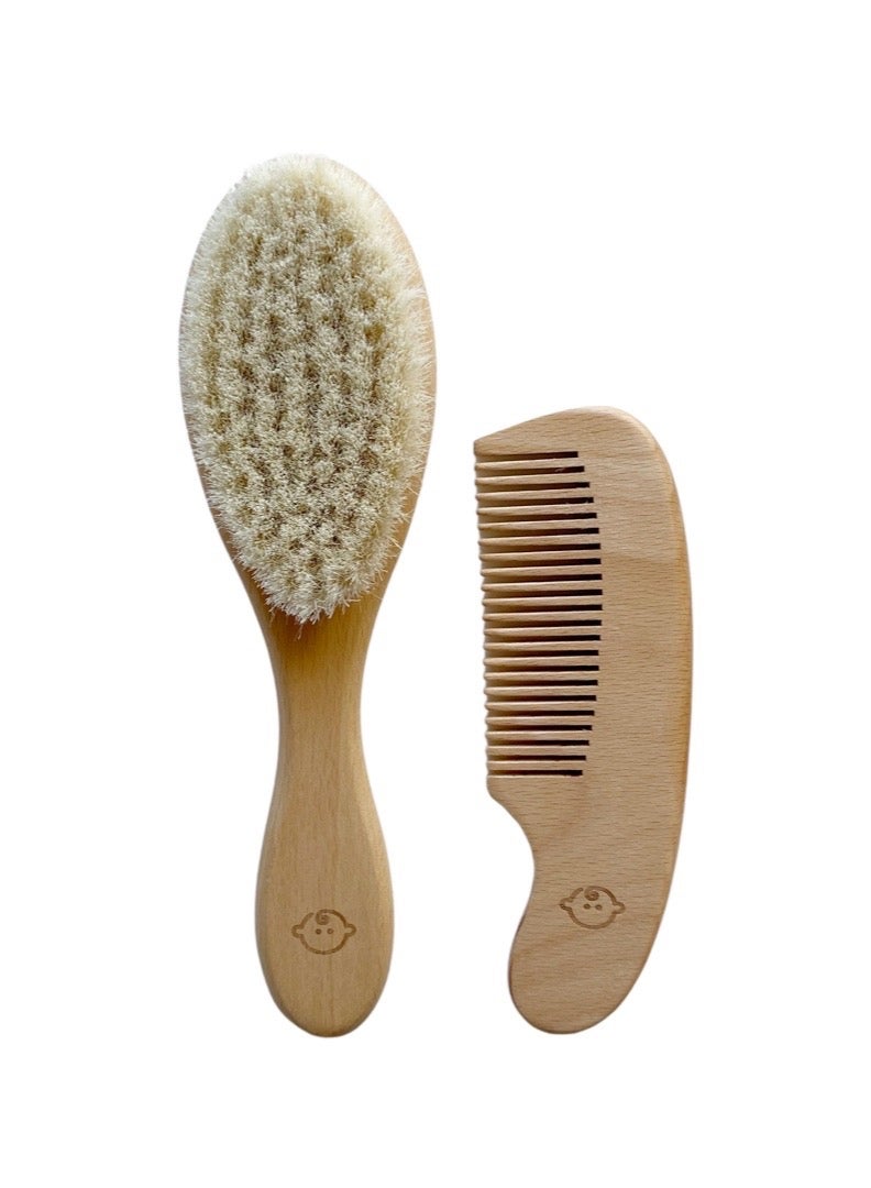 Baby Boss Wooden Baby Brush & Comb Set - Image 2