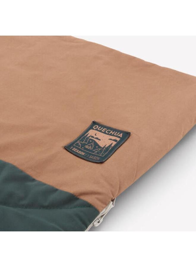 Quechua COTTON SLEEPING BAG FOR CAMPING - ULTIMCOMFORT 20° COTTON KHAKI - Image 4