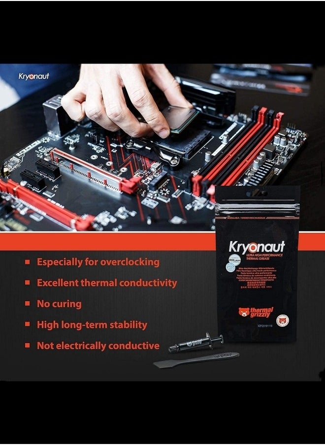 Thermal Grizzly Thermal Grizzly Cryonaut 12.5W/mK 1g Thermal Grease (-200 to 350°C)  - Image 4