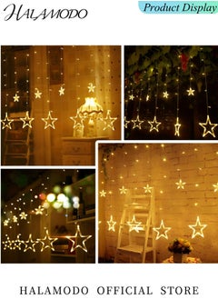 HALAMODO Star String Lights 11.5 ft 12 LED Star Fairy Lights with Timer, 8 Lighting Modes Waterproof Indoor Fairy Lights for Bedroom Party Wedding Garden  - Image 5