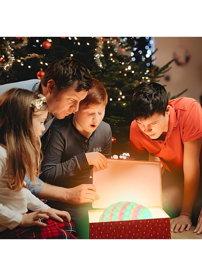 3D Printed Dinosaur Eggs with Dinosaur Inside, 30cm Glow in The Dark, Dinosaur Skeleton Toy Eggs Fidget Toys Gifts(Luminous Rainbow) - Image 4