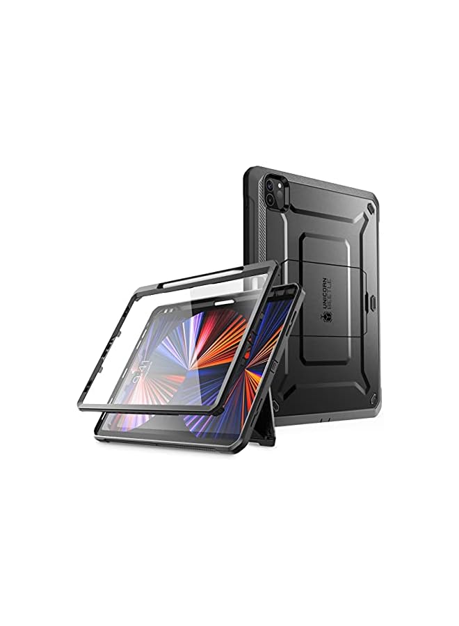 SupCase SUPCASE [Unicorn Beetle Pro] Case Designed For iPad Pro 12.9 Inch 2021 Full Body Case (with Pencil slot version) with built-in Screen Protector - Black - Image 1