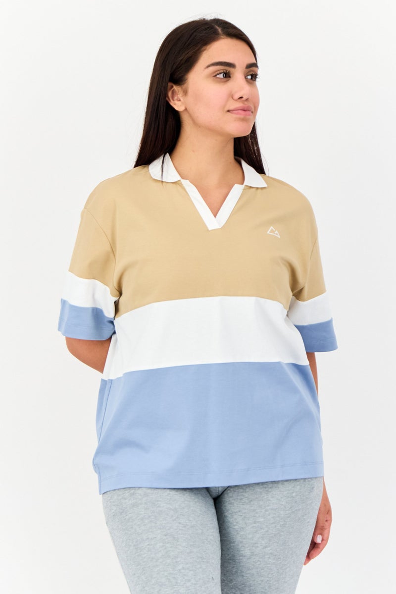 GIORDANO G-Motion Women Sportswear Fit Short Sleeves Outdoor Polo Shirt, Multicolor  - Image 1