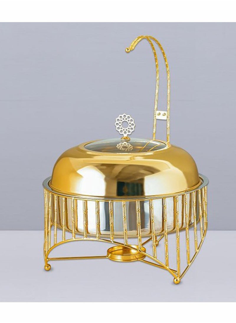ماركة غير محددة - سخان البوفيه على شمعة ومياه بغطاء يمكن تعليقه بتصميم عصري وأنيق - Image 1