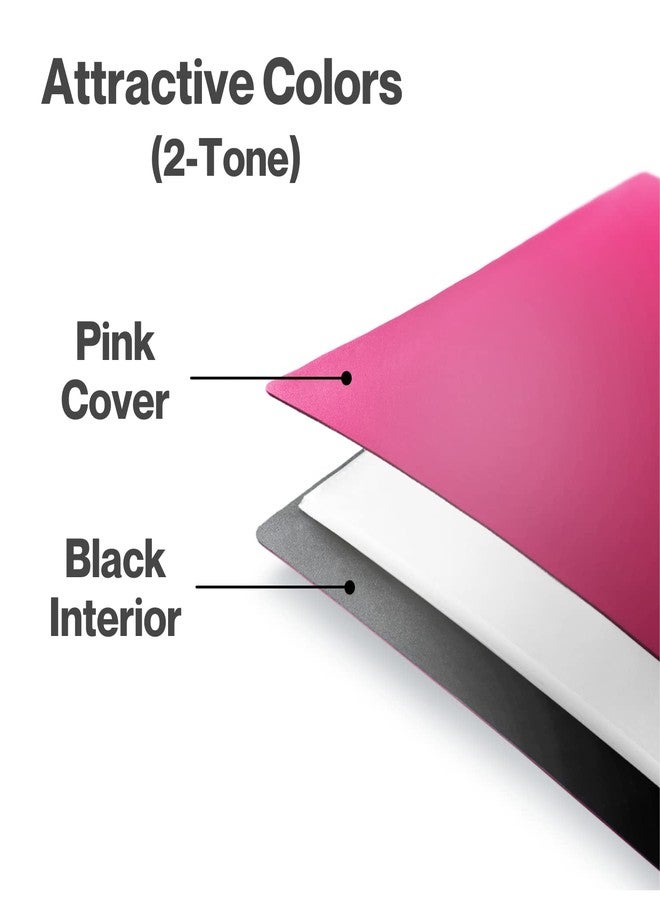 CRANBURY Portfolio Binder for 8x10 Photos (Pink), Poly Plastic 8 x 10 Art Presentation Book with Clear Plastic Sleeves, 24 Pages Hold 48 Pictures, 10x8 Photo Book with Customizable Front Pocket - Image 5