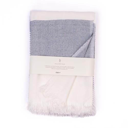 HABER 100% Bamboo Bath Towel (150 x 75 cm) – Ultra-Absorbent, 3X Softer Than Cotton, Quick Dry & Lightweight Large Eco-Friendly Towel for Bath, Gym & Travel – Cobalt Blue Pack of 1 - Image 1