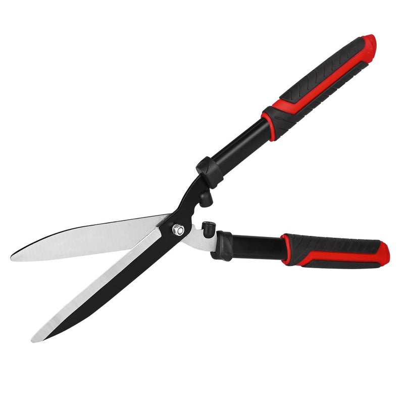 OUTO Hedge Shear 21 Inch Pruning Tool Heavy Duty Garden Scissors with 4mm Blade Cutter for Wood Branch Trimmer & Grass Cutting Gardening Tool (Pack of 1, Black & Red) - Image 1