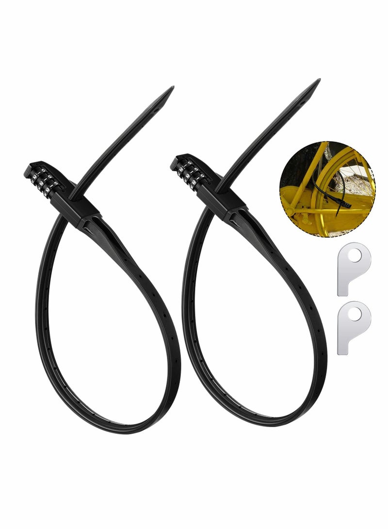 Multi,Purpose Zip Tie Lock Set, 2 Pcs Durable Security Tie for Bikes and Scooters, Lightweight Armoured Locking Solution - Image 1