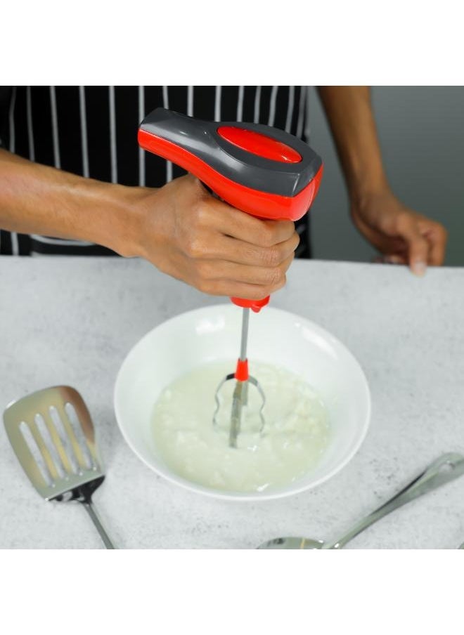 DELCASA - Hand Blender with 3pcs Serving Spoon, Manual Blender, DC2790 | Blender for Beating, Liquidizing, Churning | Slotted Spoon for Cooking, Frying, Flipping - Image 1