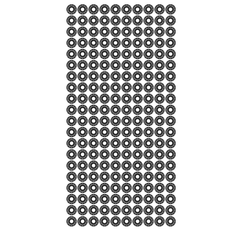 Aluminum Alloy Dial Face Plate 200Pcs Round Scale Sheet 0 to 100 with 10mm Inner Hole for Potentiometer Hardware - Image 1