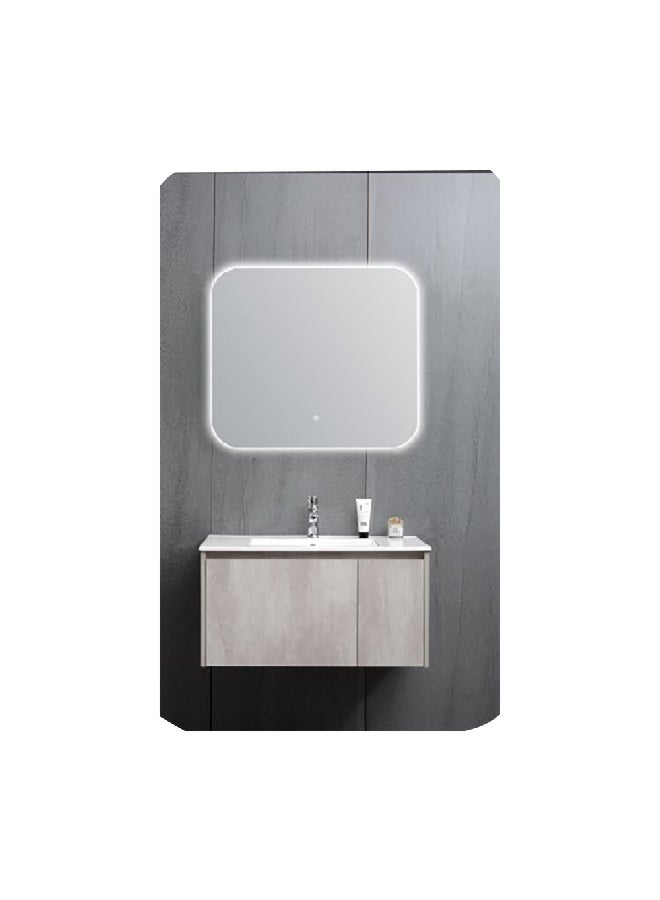 طقم الحمام القوي وعالي الجودة مع منضدة ومرآة، متعدد الألوان، بأبعاد 80 سم، 2320102