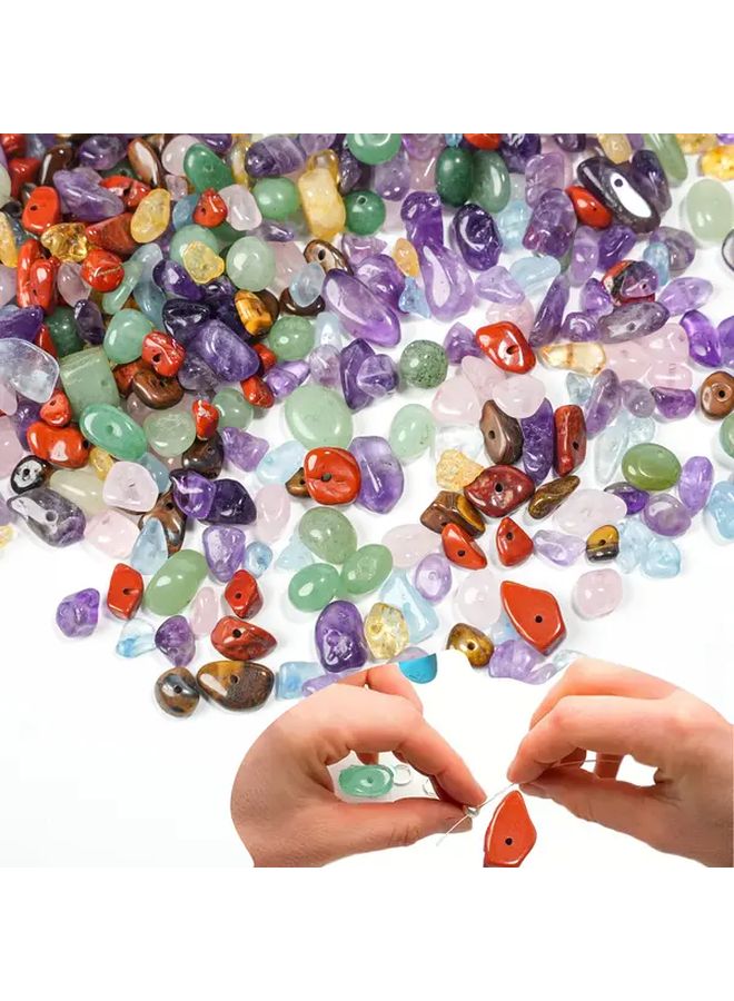 Aquamarine Natural Crystal Gravel 30 Pieces Diy Bracelet Necklace Earring Making - Image 4