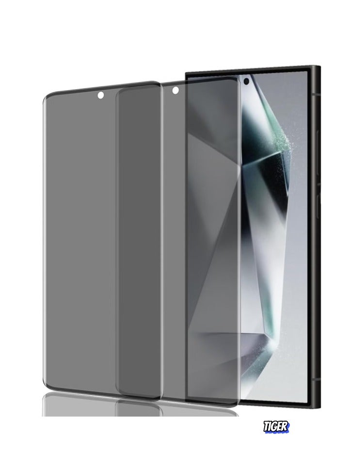 TIGER Samsung Galaxy S24 Ultra Privacy Screen Protector – [Pack of 2] Anti-Spy Tempered Glass Film, 9H Hardness, Bubble-Free – Full Privacy Protection with Anti-Scratch & HD Clarity - Image 1