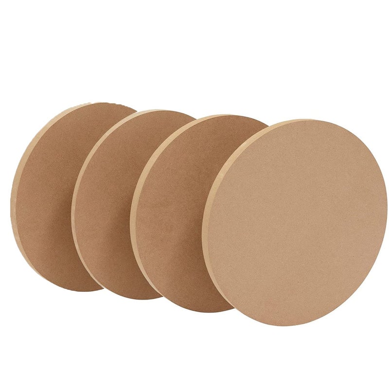 Anuman دوائر أنومان دائرية من خشب MDF مقاس 6 بوصات - 4 قطع 6 بوصات × 6 بوصات - Image 1