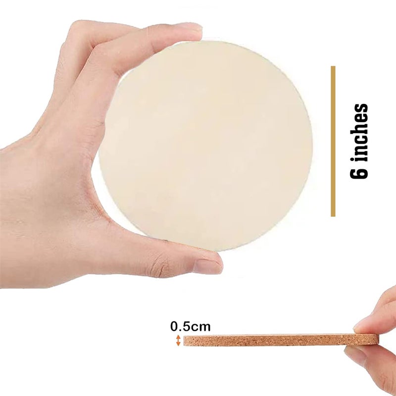 Anuman دوائر أنومان دائرية من خشب MDF مقاس 6 بوصات - 4 قطع 6 بوصات × 6 بوصات - Image 2