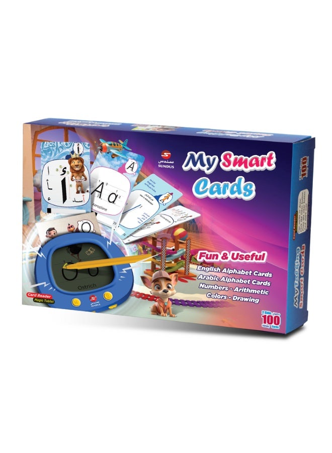 سندس بطاقاتي الذكية – بطاقات تعليمية تفاعلية للأطفال مع صوت ولوح كتابة سحري (باللغة العربية والإنجليزية) - Image 2