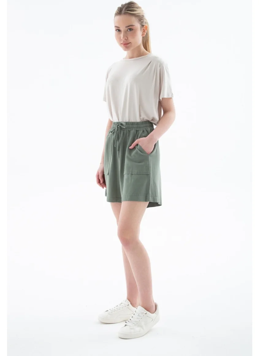 Fashion Friends 25Y0606K1 Women's Linen Shorts