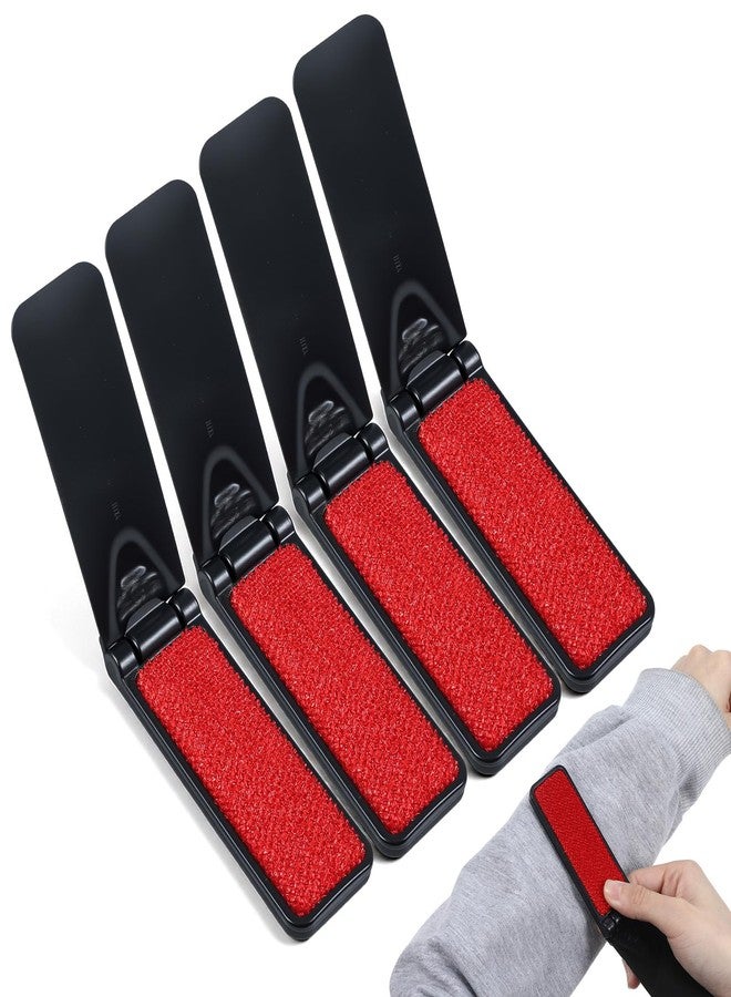 Aysatogc 4 Pack Foldable Lint Brush for Clothes, Portable Travel Size Lint Remover Brush Reusable Mini Lint Remover Brushes Compact Lints Removal Tool for Sofa Clothes Pet Hair - Image 1