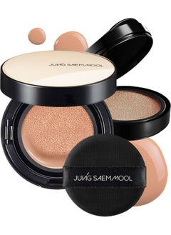 JUNG SAEM MOOL [JUNGSAEMMOOL OFFICIAL] Essential Skin Nuder Cushion (Pink Light) | Refill Included | Natural Finish | Buildable Coverage | Makeup Artist Brand | Cream Foundation  - Image 1