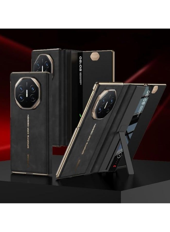 Case Compatible with Huawei Mate XT Ultimate Case, Smart Window Luxury PU Leather Folding Phone Hidden Bracket, Shockproof Cover for - Image 1