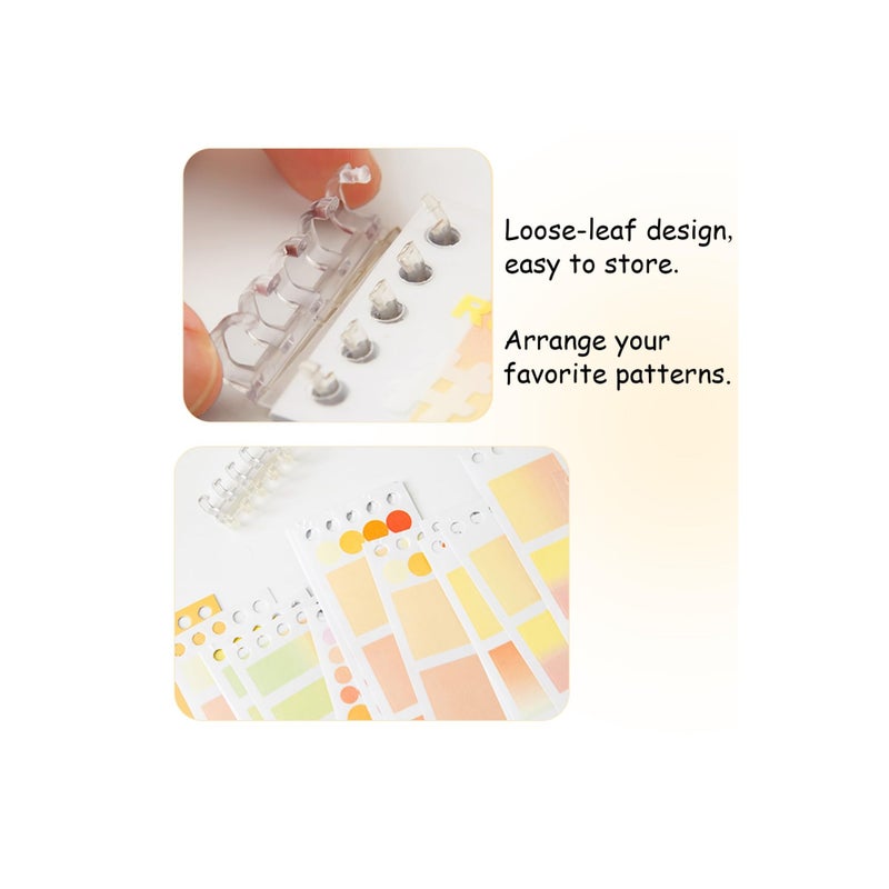 Barakah علامات فهرسة لاصقة للدفاتر، 120 ورقة علامات لاصقة متدرجة، علامات علم لاصقة، علامات فهرسة متعددة الأنماط للكتب، 6 ألوان قابلة للكتابة وإعادة التمركز، لعلامات الصفحات - Image 5