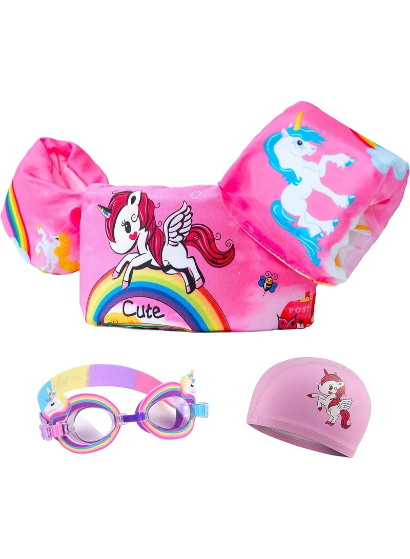 Oasisgalore Kids Swim Vest with Swimming Goggles Cap for Toddler 22-55 Pounds，Children's Float Swimsuit Swim for Girls Boys Gift - Image 1