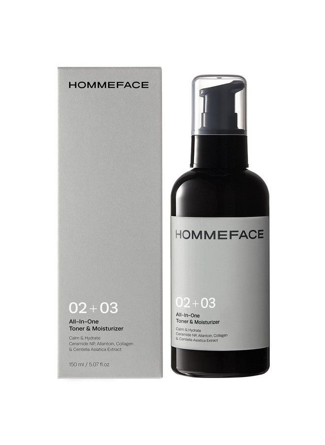 HOMMEFACE Allinone Face Toner & Moisturizer For Men 5.07 Fl. Oz Lightweight Alcoholfree After Shaving For Dry Combination & Oily Skin  - Image 1
