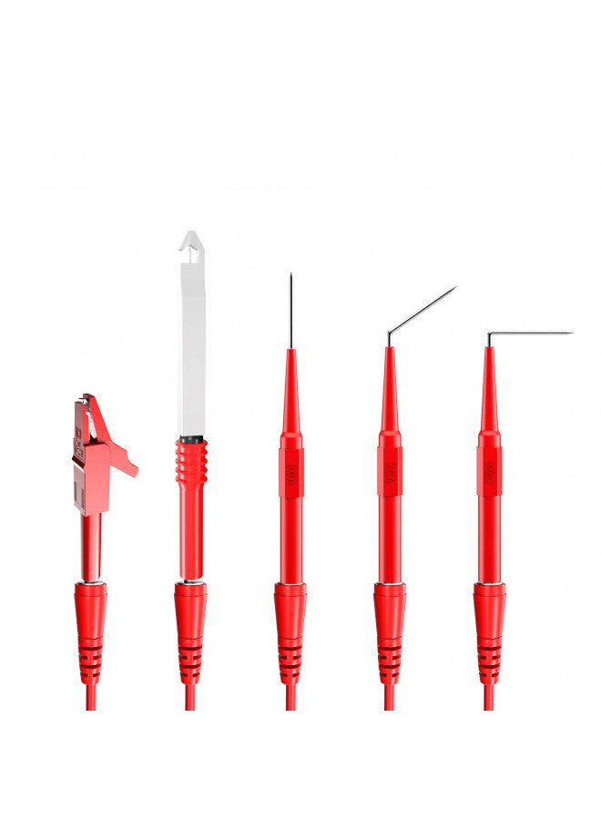 Goupchn Back Probe Kit 30PCS Banana Plug to Copper Alligator Clip Automotive Test Leads Set with Alligator Clips, Wire Piercing Probes, 15PCS 30V Back Probe Pins for Car Repairing Diagnostic 5 Colors - Image 2