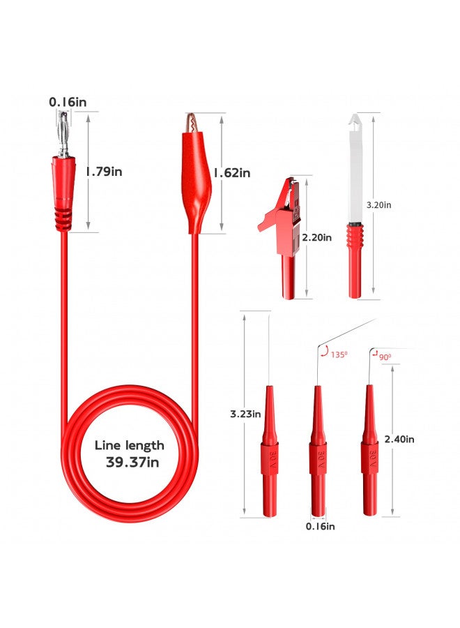 Goupchn Back Probe Kit 30PCS Banana Plug to Copper Alligator Clip Automotive Test Leads Set with Alligator Clips, Wire Piercing Probes, 15PCS 30V Back Probe Pins for Car Repairing Diagnostic 5 Colors - Image 1