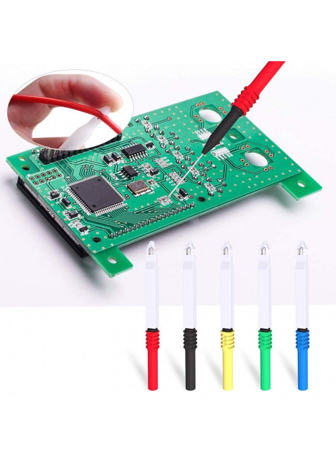 Goupchn Back Probe Kit 30PCS Banana Plug to Copper Alligator Clip Automotive Test Leads Set with Alligator Clips, Wire Piercing Probes, 15PCS 30V Back Probe Pins for Car Repairing Diagnostic 5 Colors - Image 4