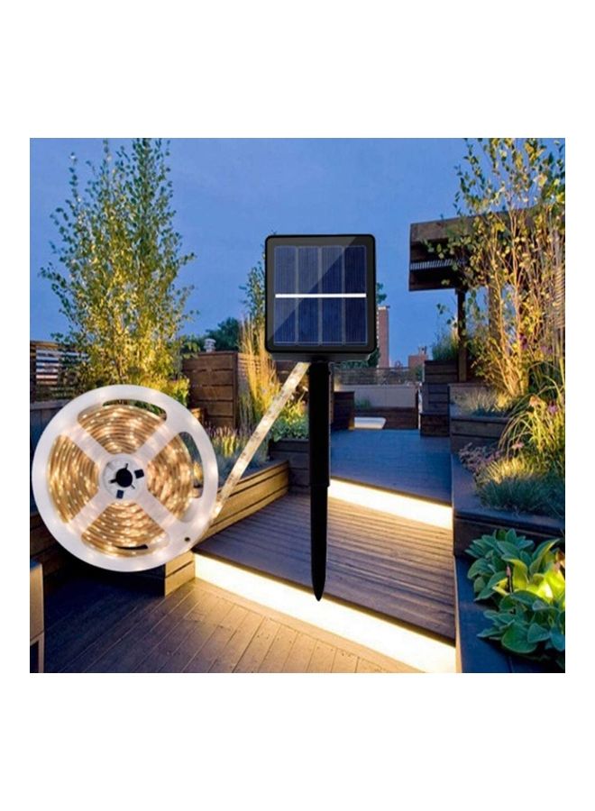 إسكدنيا شريط بضوء يعمل بالطاقة الشمسية ضد الماء لتزيين الحديقة مثل النجوم أسود/ أصفر - Image 4
