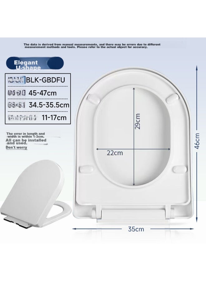 Pollock Toilet Seat, Universal Thickened Toilet Ring, U-shaped Toilet Cover, Toilet Seat, Toilet Seat Universal Cover - Image 1