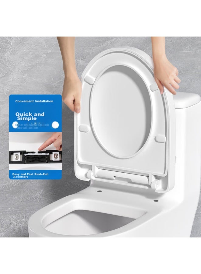 Pollock Toilet Seat, Universal Thickened Toilet Ring, U-shaped Toilet Cover, Toilet Seat, Toilet Seat Universal Cover - Image 4
