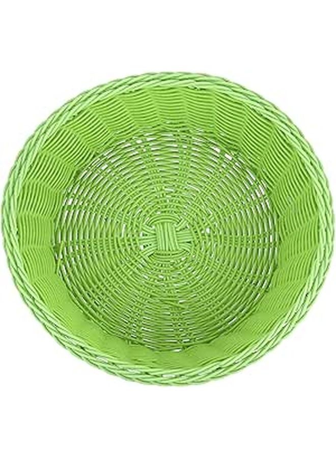 Woven Rattan Style Plastic Bread Storage Basket Snack Container Home Kitchen Tote - Image 1
