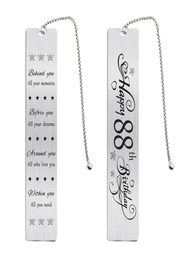 Jzxwan Happy 88th Birthday Gifts for Women Men, 88 Year Old Birthday Bookmark, Female 88 Yr Old Bday Card Gift Ideas, 1937 Book Mark for Woman Man, 88th Bday Decorations - Image 1