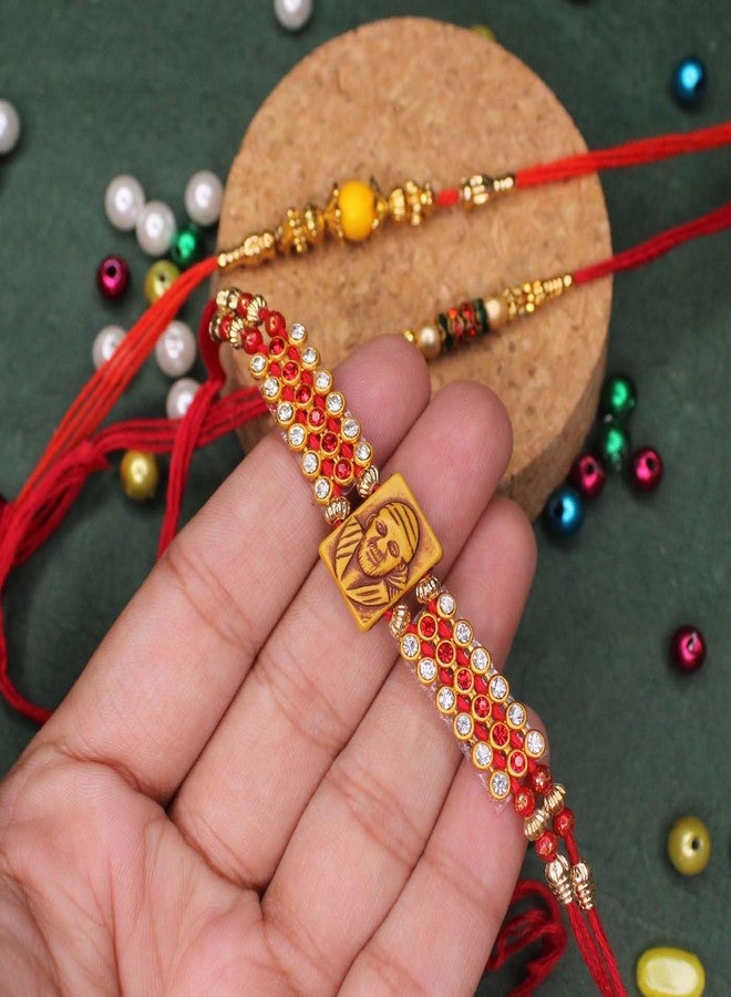 KYNA Combo Set for Raksha Bandan With Dhagga Rakhi for Bhai and Bhabhi Multicolour Pack of 1 - Image 3