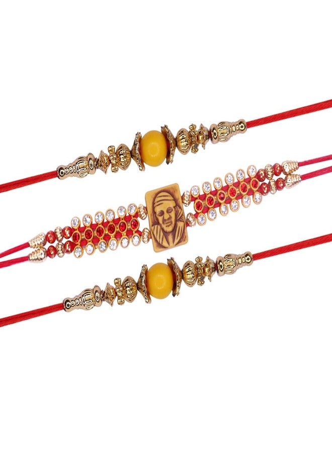 KYNA Combo Set for Raksha Bandan With Dhagga Rakhi for Bhai and Bhabhi Multicolour Pack of 1 - Image 1