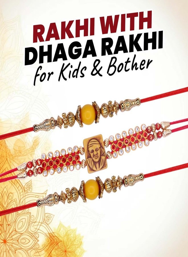 KYNA Combo Set for Raksha Bandan With Dhagga Rakhi for Bhai and Bhabhi Multicolour Pack of 1 - Image 4