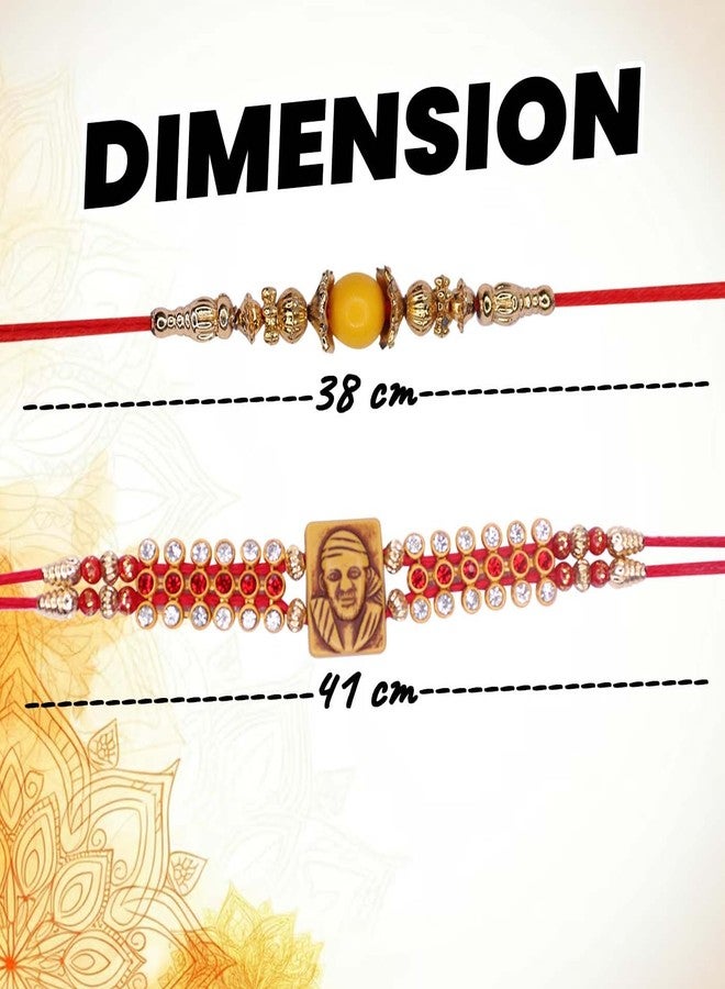 KYNA Combo Set for Raksha Bandan With Dhagga Rakhi for Bhai and Bhabhi Multicolour Pack of 1 - Image 2