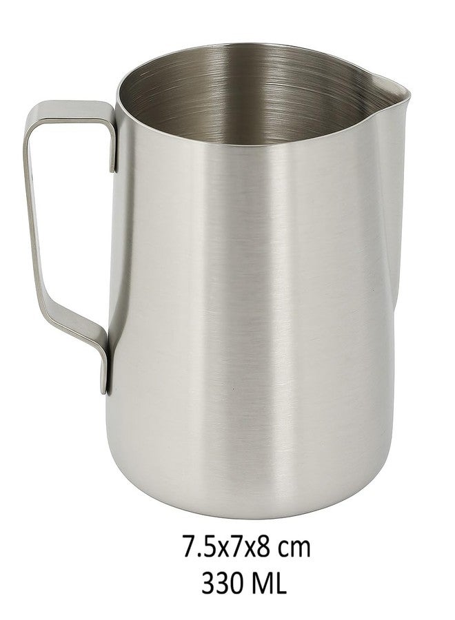 Dynore Stainless Steel Milk Frothing Pitcher/Milk Jug Suitable for Espresso, Latte Art and Frothing Milk Jug- 330 ml - Image 2