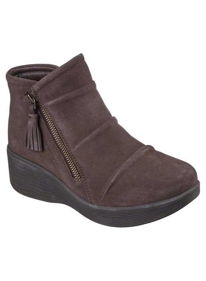 SKECHERS Women's Parallel Lite Ankle Boot, Chocolate, 40 EU - Image 3