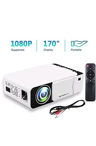 Smars Mini WiFi 3D MIRACAST Projector Home Theater HD Mini Portable Projector Family Children's Smart Phone Led Portable (New T-5 Projector) Higher Resolution Brightness Cinema Video Projector - Image 4