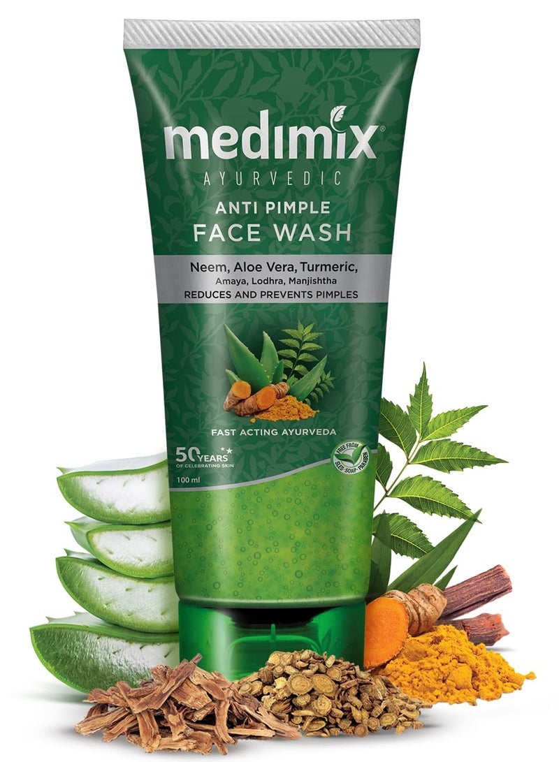 Medimix Ayurvedic Anti Pimple Face Wash  100ML - Image 1