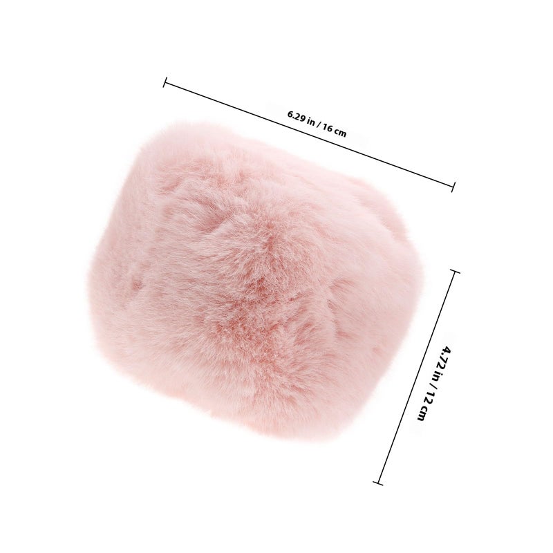 Pink Soft Plush Microphone Windscreen Cover For Noise Reduction Recording Broadcasting - Image 3